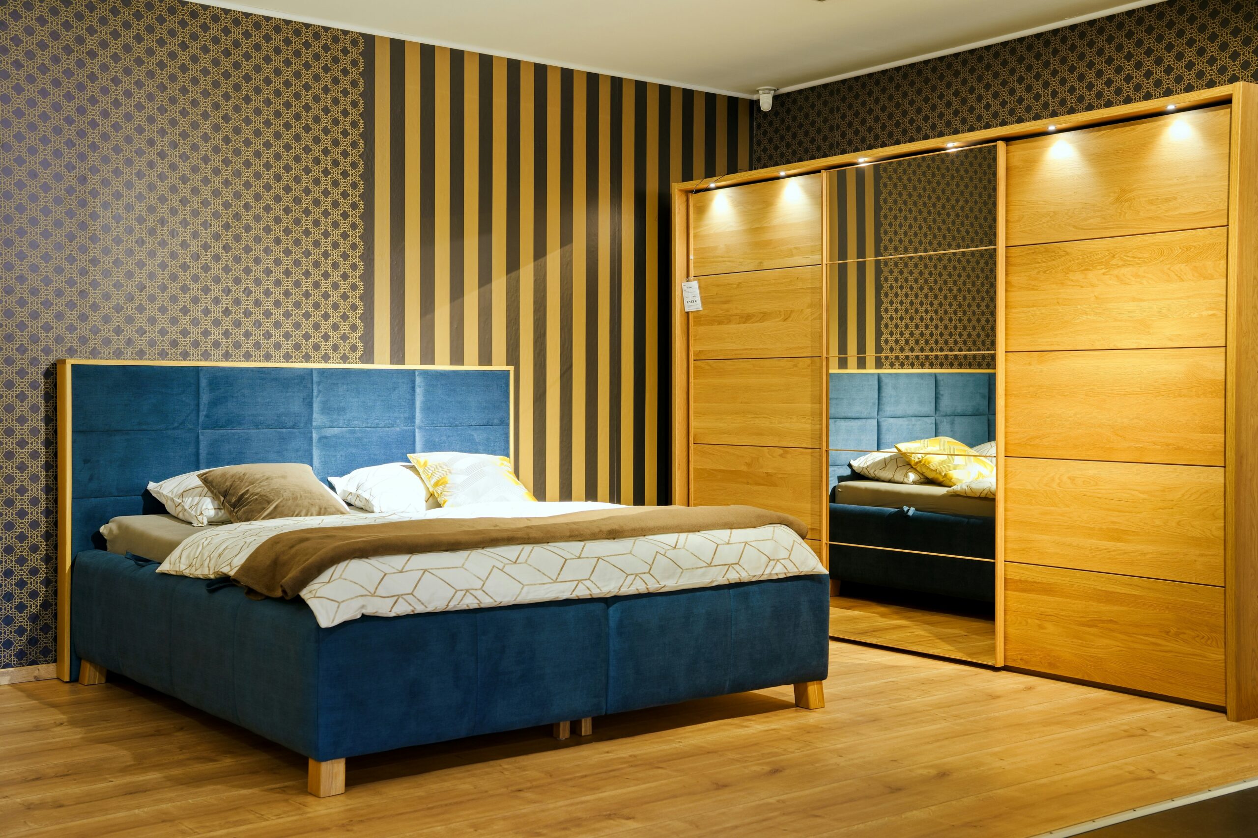 A very comfortable wooden bed