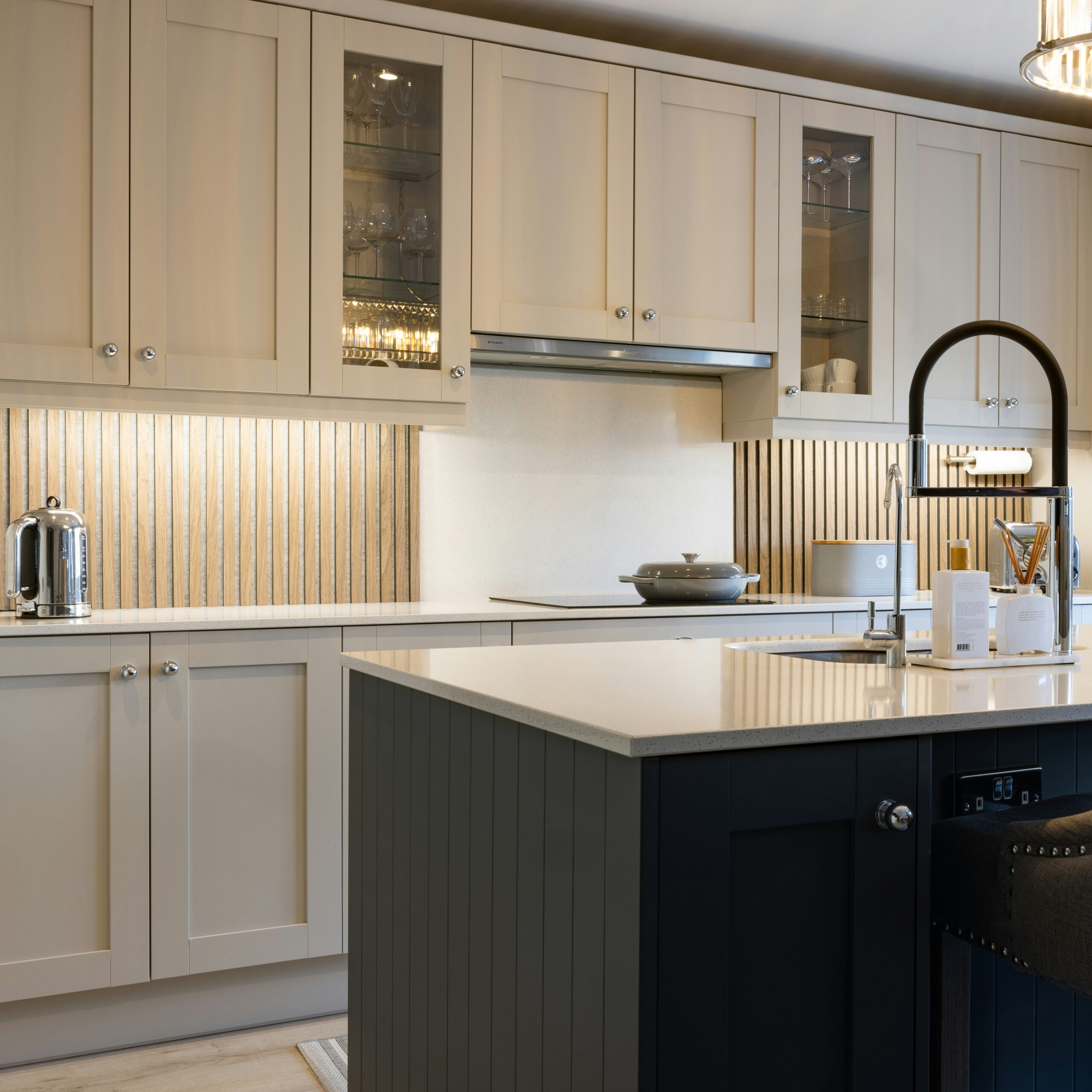 Modern Kitchen cabinets with premium wooden work